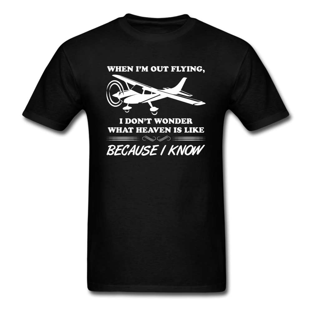 When I'm Out Flying - Heaven - White - Unisex Classic T-Shirt - black