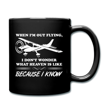 When I'm Out Flying - Heaven - White - Full Color Mug - black