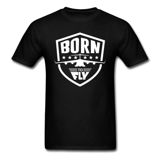 Born To Fly - Badge - White - Unisex Classic T-Shirt - black