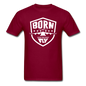 Born To Fly - Badge - White - Unisex Classic T-Shirt - burgundy