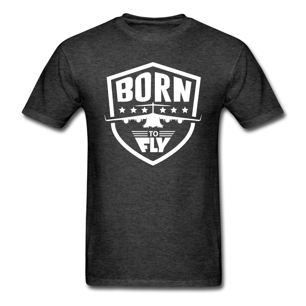 Born To Fly - Badge - White - Unisex Classic T-Shirt - heather black