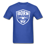 Born To Fly - Badge - White - Unisex Classic T-Shirt - royal blue