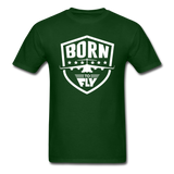 Born To Fly - Badge - White - Unisex Classic T-Shirt - forest green