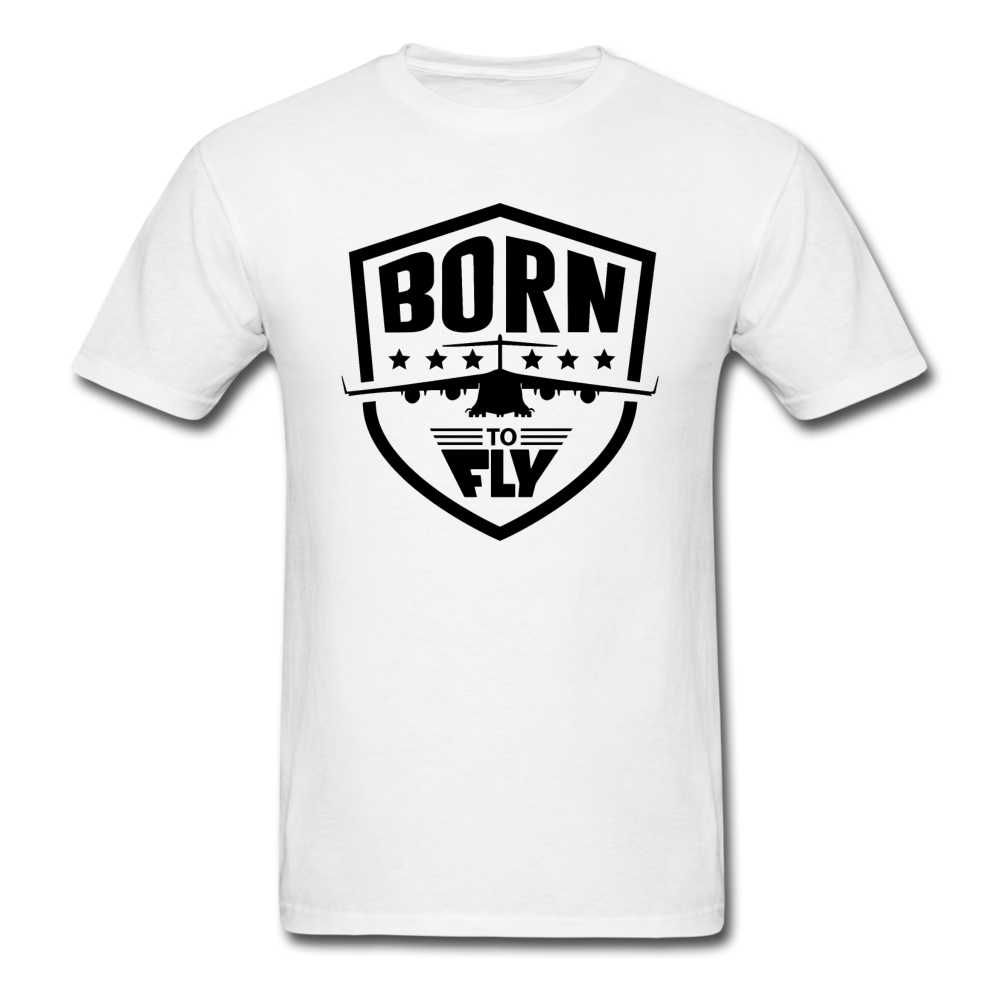 Born To Fly - Badge - Black - Unisex Classic T-Shirt - white