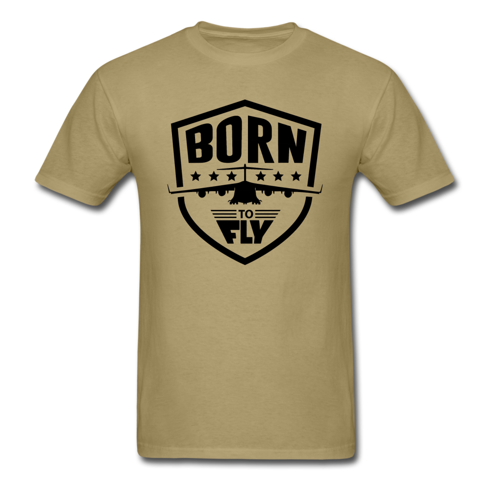 Born To Fly - Badge - Black - Unisex Classic T-Shirt - khaki