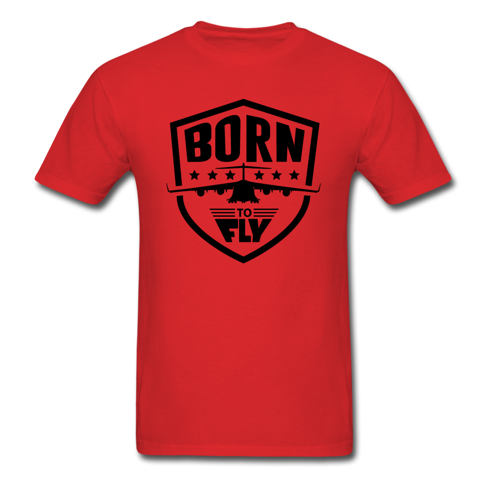 Born To Fly - Badge - Black - Unisex Classic T-Shirt - red