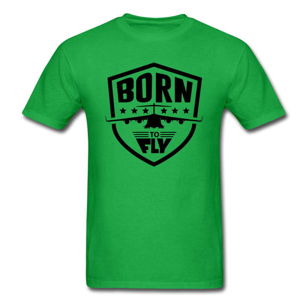 Born To Fly - Badge - Black - Unisex Classic T-Shirt - bright green