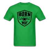 Born To Fly - Badge - Black - Unisex Classic T-Shirt - bright green