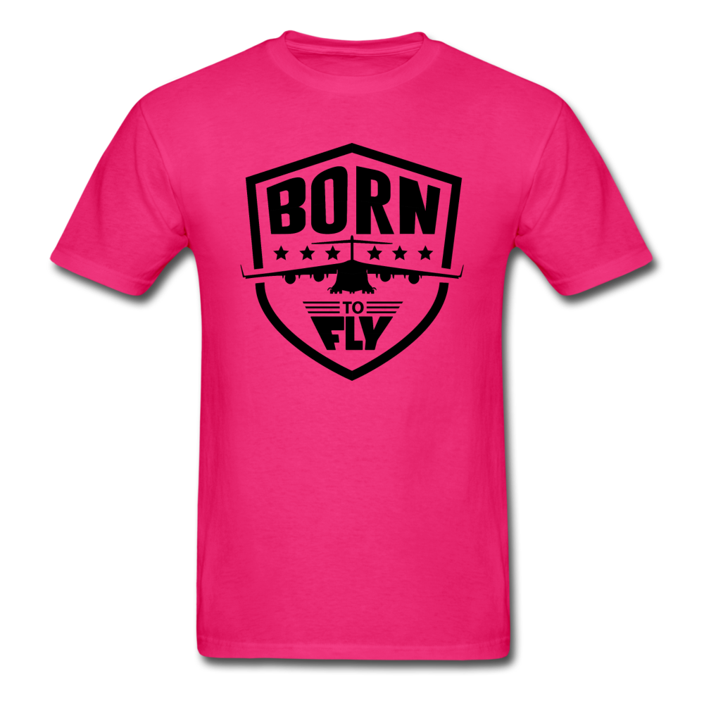 Born To Fly - Badge - Black - Unisex Classic T-Shirt - fuchsia