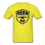 Born To Fly - Badge - Black - Unisex Classic T-Shirt - yellow
