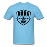 Born To Fly - Badge - Black - Unisex Classic T-Shirt - aquatic blue