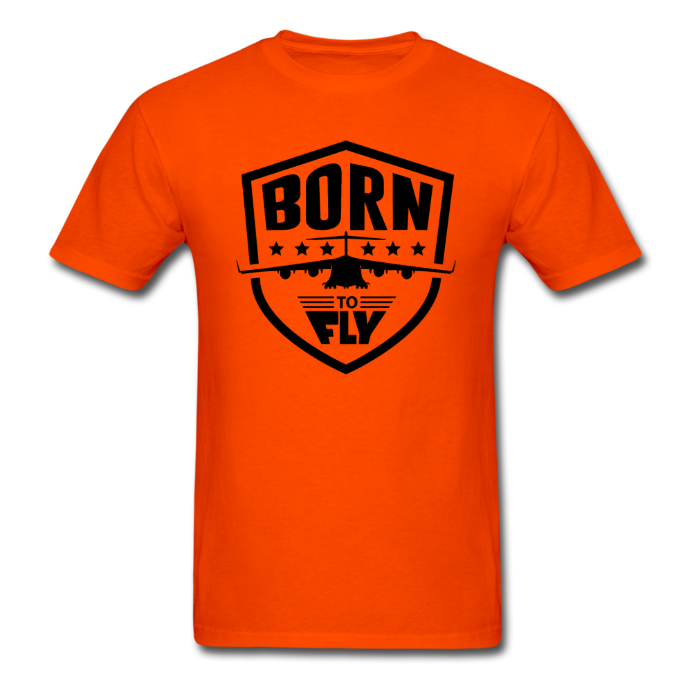 Born To Fly - Badge - Black - Unisex Classic T-Shirt - orange