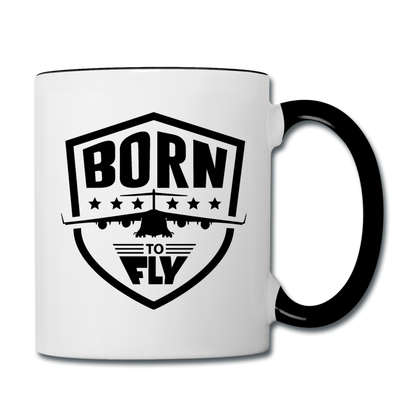 Born To Fly - Badge - Black - Contrast Coffee Mug - white/black