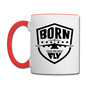 Born To Fly - Badge - Black - Contrast Coffee Mug - white/red