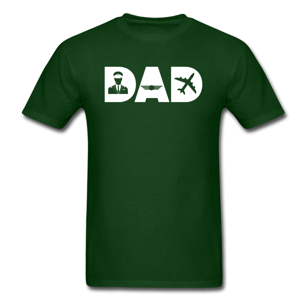 Dad - Airline Pilot - White - Unisex Classic T-Shirt - forest green