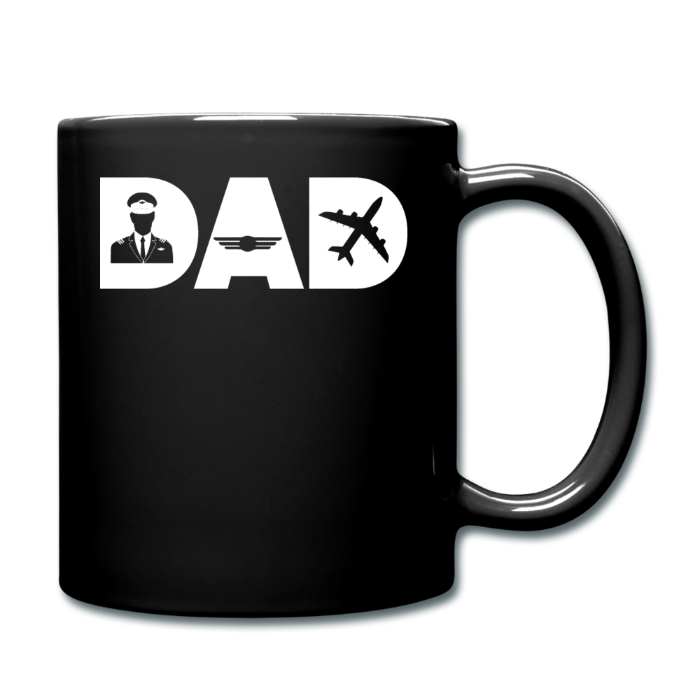 Dad - Airline Pilot - White - Full Color Mug - black