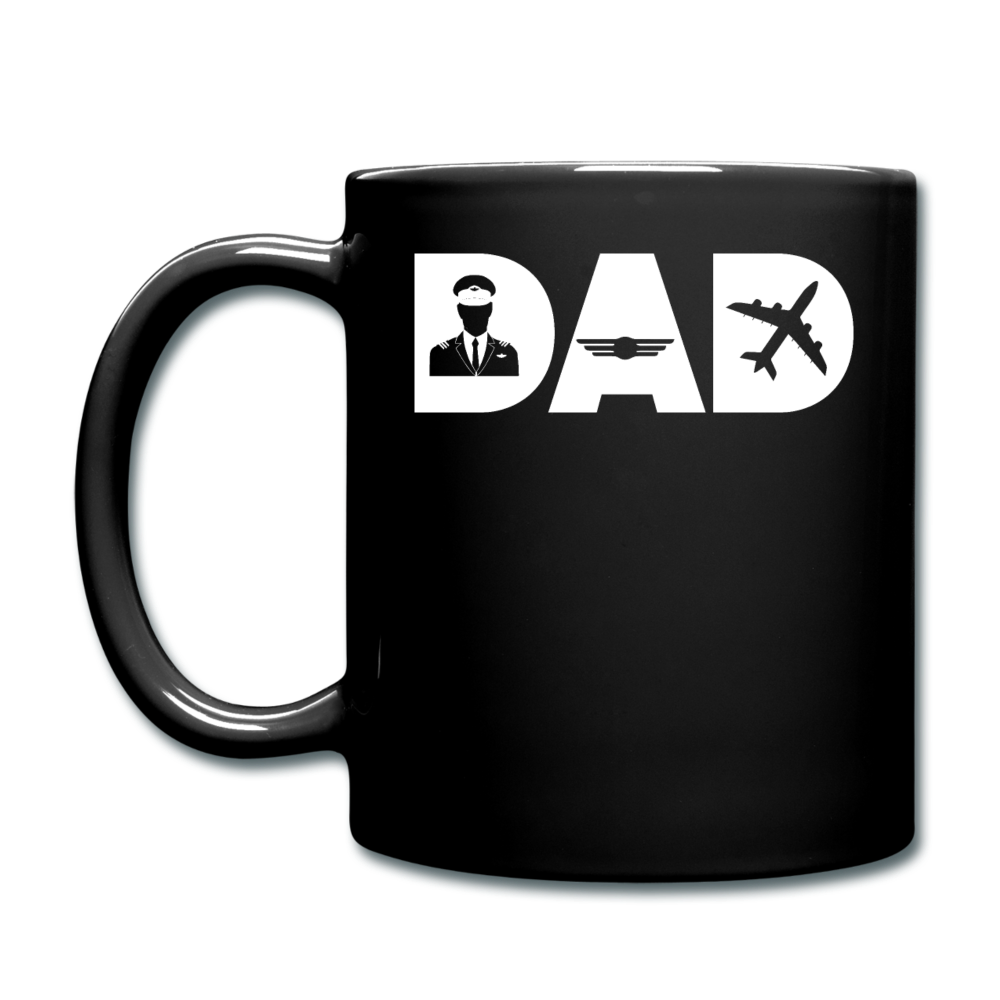 Dad - Airline Pilot - White - Full Color Mug - black