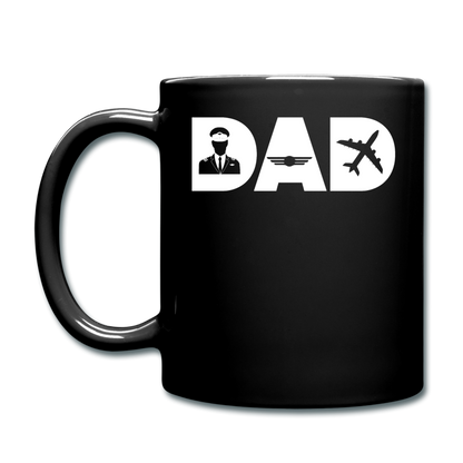 Dad - Airline Pilot - White - Full Color Mug - black