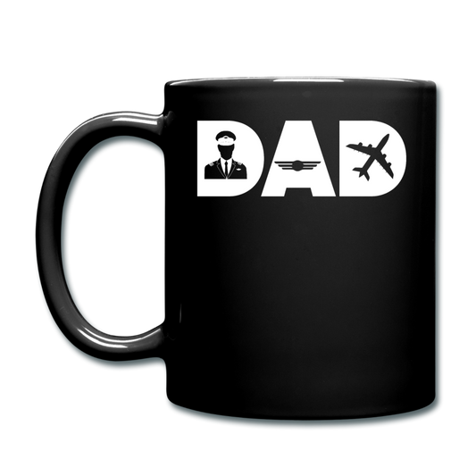 Dad - Airline Pilot - White - Full Color Mug - black