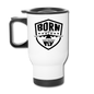 Born To Fly - Badge - Black - Travel Mug - white