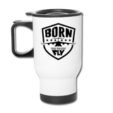 Born To Fly - Badge - Black - Travel Mug - white