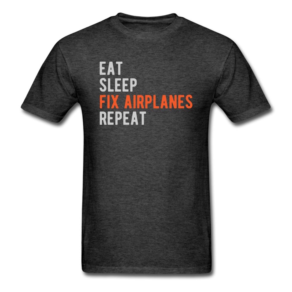 Eat, Sleep, Fix Airplanes, Repeat - Unisex Classic T-Shirt - heather black