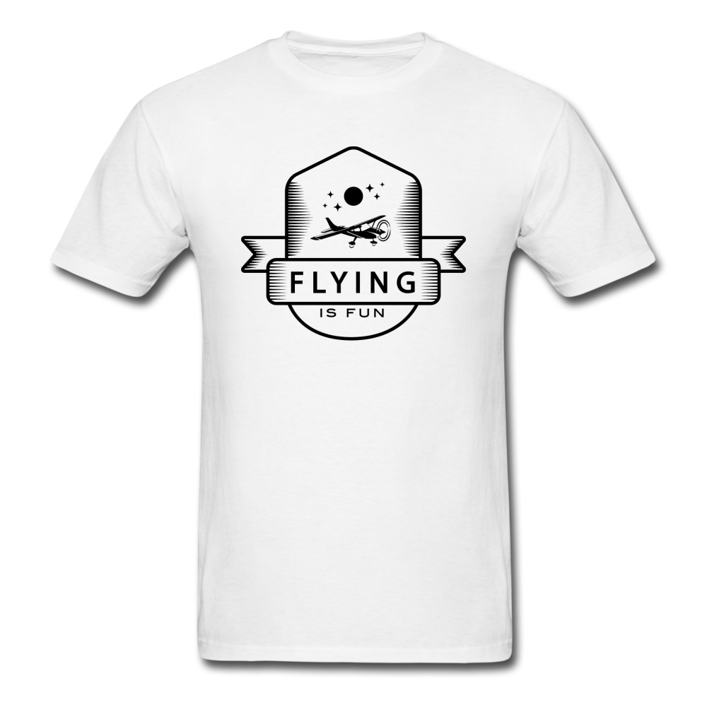 Flying Is Fun Badge - Black - Unisex Classic T-Shirt - white