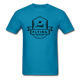 Flying Is Fun Badge - Black - Unisex Classic T-Shirt - turquoise