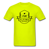 Flying Is Fun Badge - Black - Unisex Classic T-Shirt - safety green