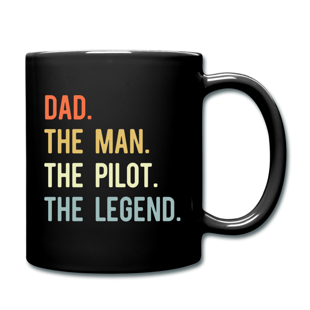 Dad, Man, Pilot, Legend - Full Color Mug - black