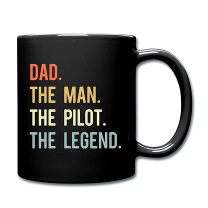 Dad, Man, Pilot, Legend - Full Color Mug - black