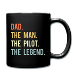 Dad, Man, Pilot, Legend - Full Color Mug - black