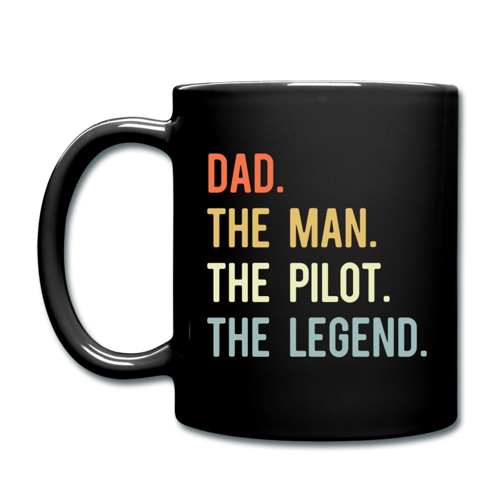 Dad, Man, Pilot, Legend - Full Color Mug - black