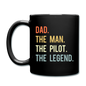 Dad, Man, Pilot, Legend - Full Color Mug - black