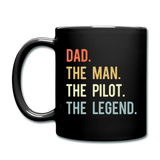 Dad, Man, Pilot, Legend - Full Color Mug - black