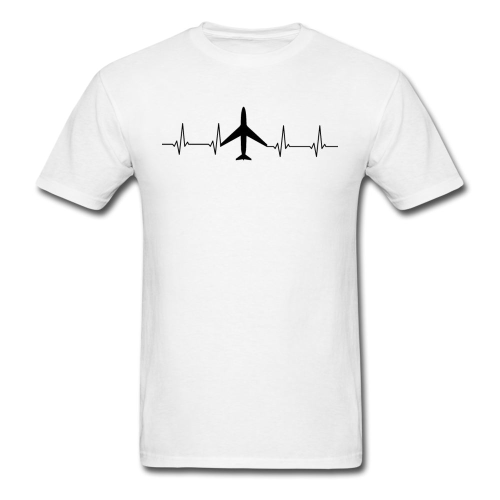 Aviation Heartbeat - Jet - Black - Unisex Classic T-Shirt - white