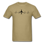 Aviation Heartbeat - Jet - Black - Unisex Classic T-Shirt - khaki