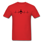 Aviation Heartbeat - Jet - Black - Unisex Classic T-Shirt - red