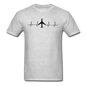 Aviation Heartbeat - Jet - Black - Unisex Classic T-Shirt - heather gray