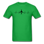 Aviation Heartbeat - Jet - Black - Unisex Classic T-Shirt - bright green