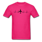 Aviation Heartbeat - Jet - Black - Unisex Classic T-Shirt - fuchsia