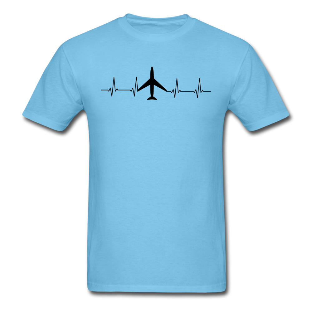 Aviation Heartbeat - Jet - Black - Unisex Classic T-Shirt - aquatic blue