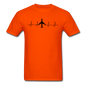 Aviation Heartbeat - Jet - Black - Unisex Classic T-Shirt - orange