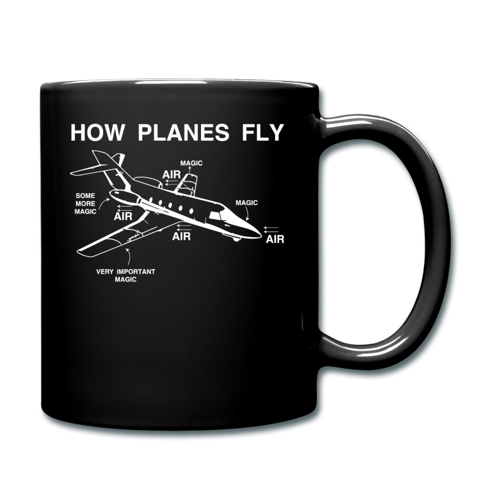 How Planes Fly - White - Full Color Mug - black