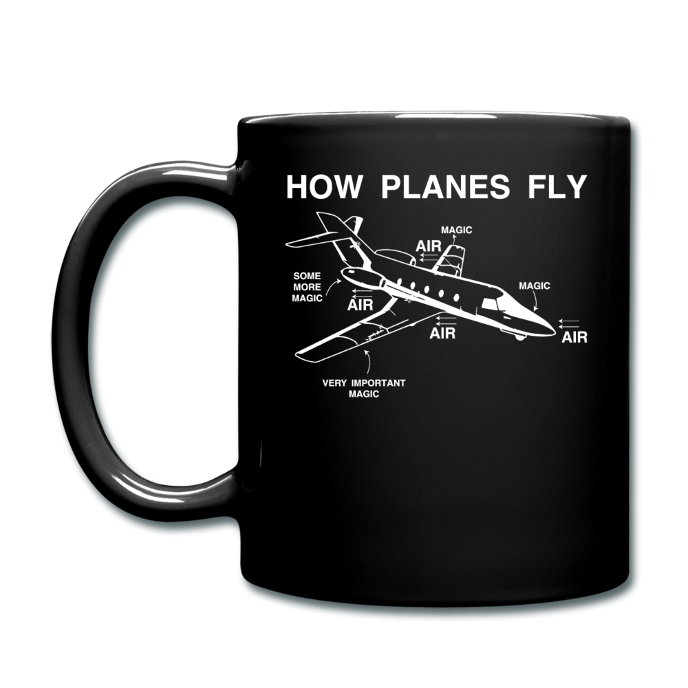 How Planes Fly - White - Full Color Mug - black