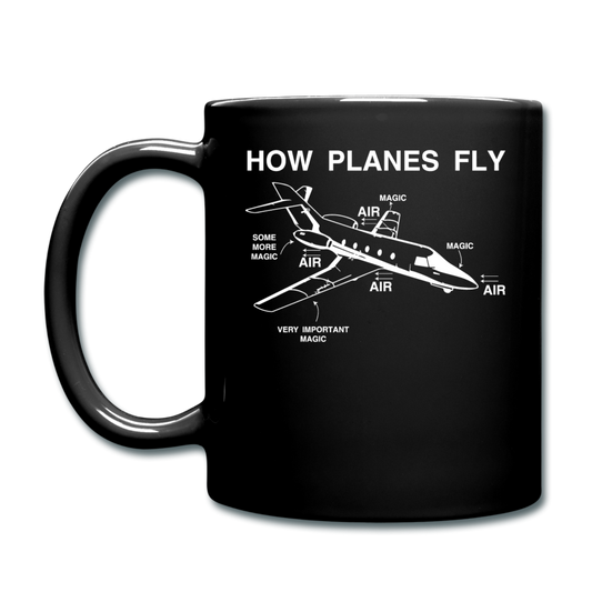 How Planes Fly - White - Full Color Mug - black