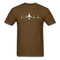 Aviation Heartbeat - Jet - White - Unisex Classic T-Shirt - brown