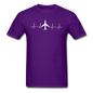 Aviation Heartbeat - Jet - White - Unisex Classic T-Shirt - purple