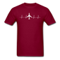 Aviation Heartbeat - Jet - White - Unisex Classic T-Shirt - burgundy