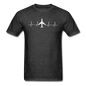 Aviation Heartbeat - Jet - White - Unisex Classic T-Shirt - heather black